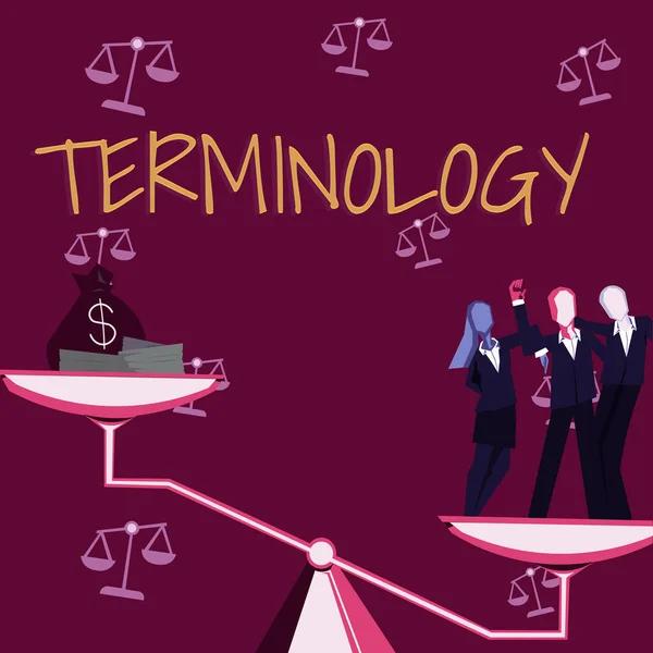 Tekst Ukazujący Inspirację Terminologia Word Terms Used Particular Technical Application — Zdjęcie stockowe