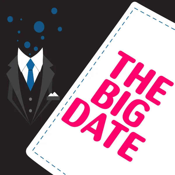 Logga Visar Big Date Word Skrivet Viktig Dag För Ett — Stockfoto