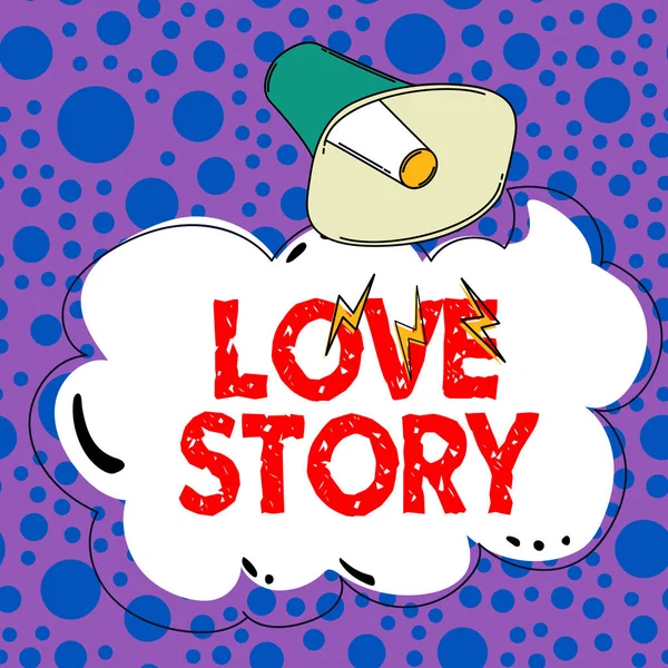 Tekst Die Inspiratie Toont Love Story Concept Wat Betekent Dat — Stockfoto