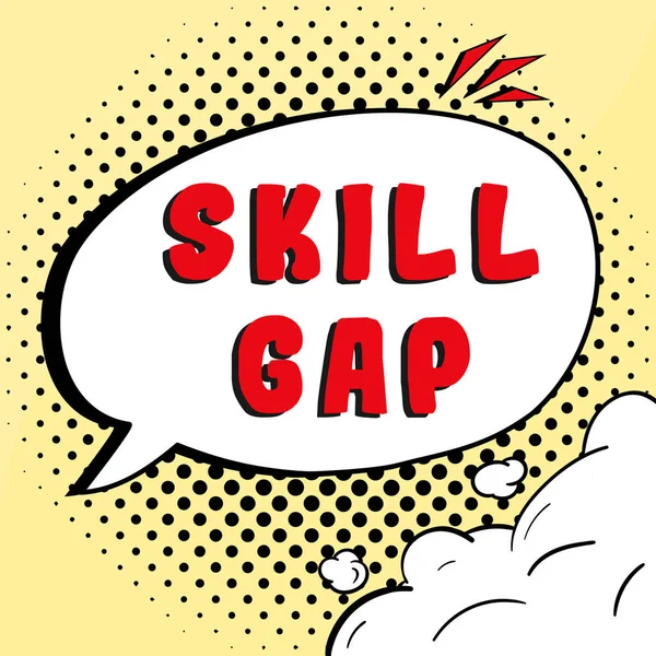 Εννοιολογική Λεζάντα Skill Gap Business Showcase Αναφορά Αδυναμία Περιορισμό Γνώσεων — Φωτογραφία Αρχείου