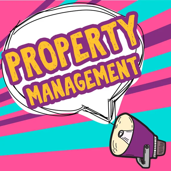 Conceptual Caption Property Management Business Idea Dohled Nad Zachovanou Hodnotou — Stock fotografie