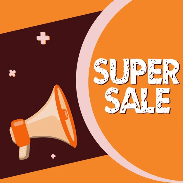 Conceptuele Weergave Super Sale Zakelijke Aanpak Met Uitzonderlijke Kortingen Geselecteerde — Stockfoto
