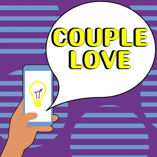 Inspiration Visar Tecken Par Kärlek Begreppet Betyder Två Personer Som — Stockfoto