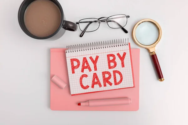 Έμπνευση Δείχνει Σημάδι Pay Card Εννοιολογική Φωτογραφία Πληρωμές Πίστωση Χρεωστική — Φωτογραφία Αρχείου