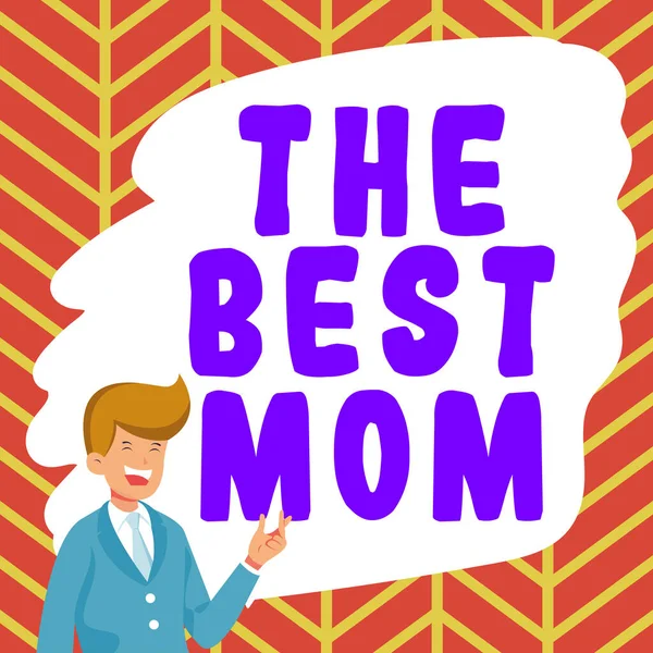 Konceptvisning Den Bästa Mamman Affärsöversikt Uppskattning För Din Mamma Kärlek — Stockfoto