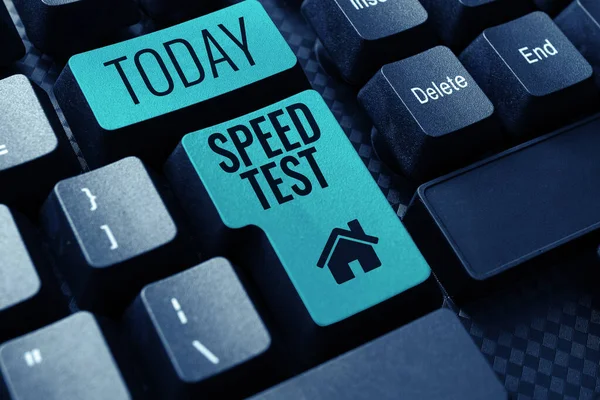 Inspiration showing sign Speed Test, Internet Concept psychological test for the maximum speed of performing a task
