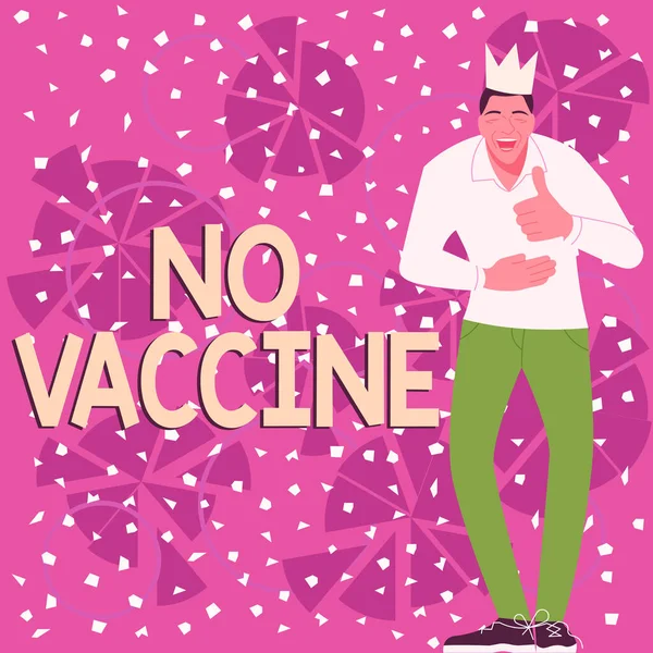 Legenda Texto Sem Vacina Conceito Internet Não Fornecido Imunidade Contra — Fotografia de Stock