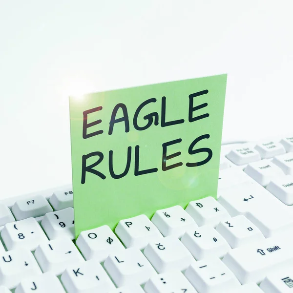 Text showing inspiration Eagle Rules, Concept meaning a huge set of design rules which your layout needs to pass