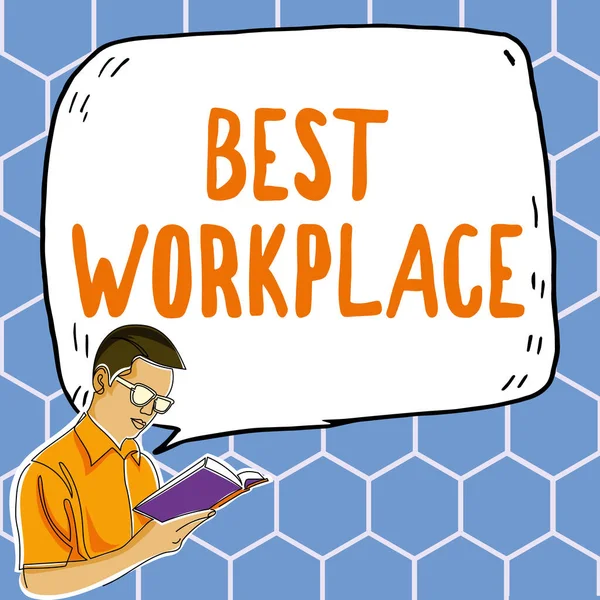 Χειρόγραφο Κείμενο Best Workplace Business Concept Ιδανική Εταιρεία Για Εργαστείτε — Φωτογραφία Αρχείου
