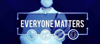 Kavramsal başlık Herkes Önemli, İnternet Tüm insanların itibar ve saygı görme hakkı var