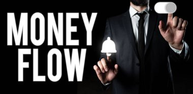 Para akışını, işletme yaklaşımını veya bir işletmenin para miktarını azalttığını gösteren metin işareti