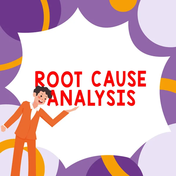Inspiration Showing Sign Root Cause Analysis Internet Concept Method Problem — Stock Photo, Image