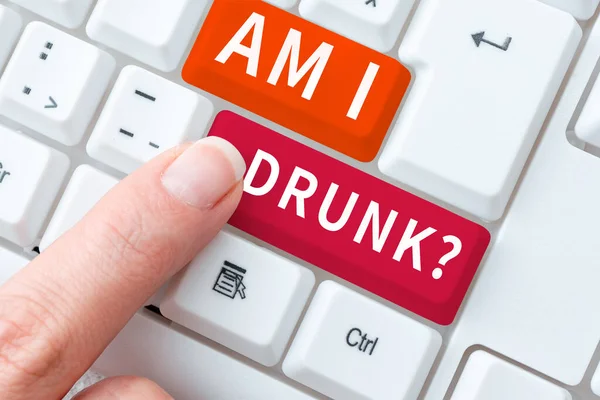 Kavramsal Gösterge Sarhoş Muyum Yani Alkol Seviyemin Yüksek Bağımlılık Alkolizmi — Stok fotoğraf