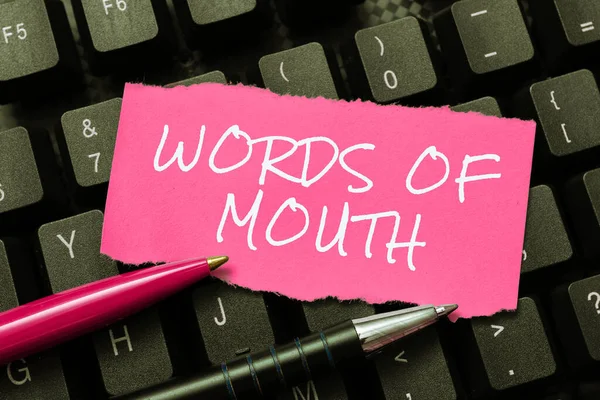 Sign Displaying Words Mouth Business Concept Simple Statement Can Help — 스톡 사진