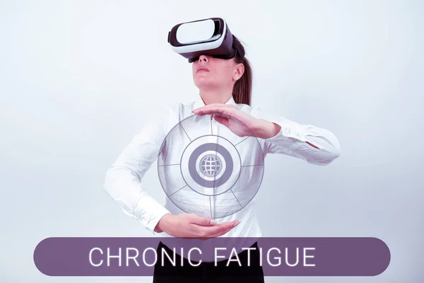 Inspiration Showing Sign Chronic Fatigue Internet Concept Disease Condition Lasts — Stock Photo, Image