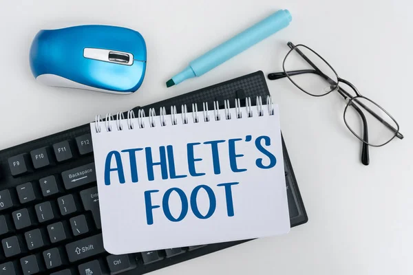 Legenda Conceitual Athletes Foot Business Mostra Uma Infecção Fúngica Marcada — Fotografia de Stock