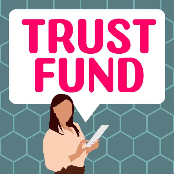 Text Showing Inspiration Trust Fund Word Money Being Held Trustees — 스톡 사진