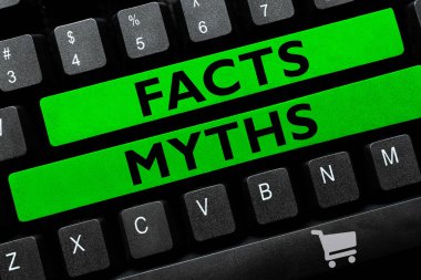 El yazısı işareti Gerçekler Efsaneler, İnternet Kavram işi gerçek hayattaki farklılıklardan ziyade hayal gücüne dayanır