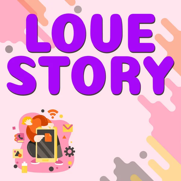 Conceptual Display Love Story Business Approach Det Noe Som Roman – stockfoto