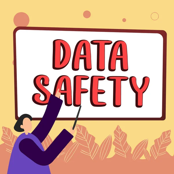 Writing Displaying Text Data Safety Internet Concept Concerns Protecting Data — Fotografia de Stock