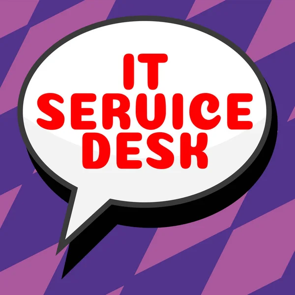 Szöveg Megjelenítése Service Desk Üzleti Áttekintés Technológiai Támogatás Online Segítségnyújtási — Stock Fotó