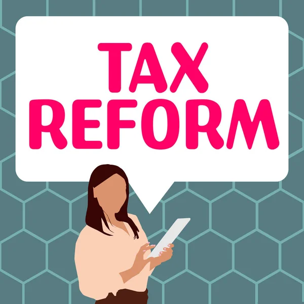 Conceptual Display Tax Reform Internet Concept Government Policy Collection Taxes — Foto Stock