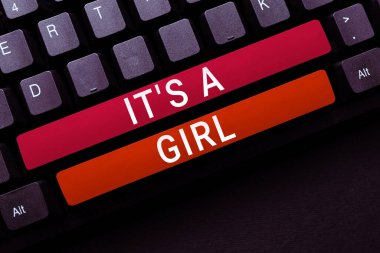 Bu bir kız, iş konsepti. Bir kadın bebek pastel renkler bekliyor.