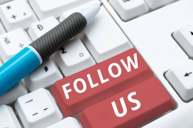 İlham veren metni Bizi Takip Et, İş Genel Görünümü Bir kişi veya grubu şirketine davet etmek ve kurallar almak