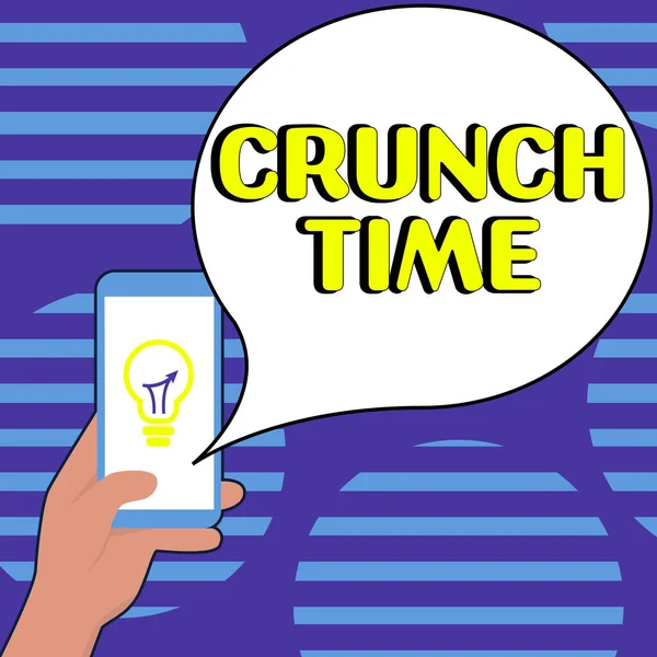 Text Caption Presenting Crunch Time Business Overview Period Pressure Succeed — 스톡 사진