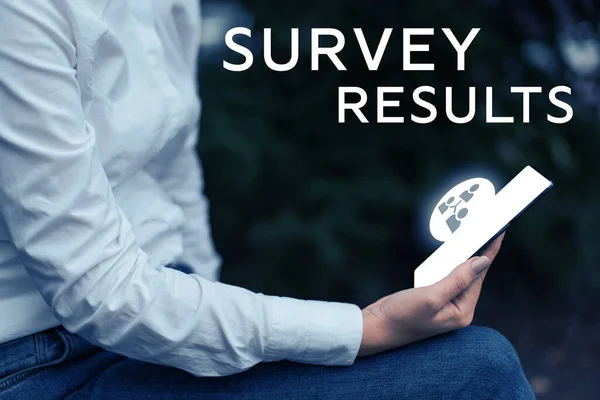 Text Showing Inspiration Survey Results Business Approach Result Activity Collects — Foto Stock