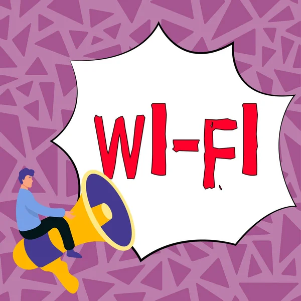 显示灵感的文字Wi 无线局域网常用的商业概念无线电技术 — 图库照片