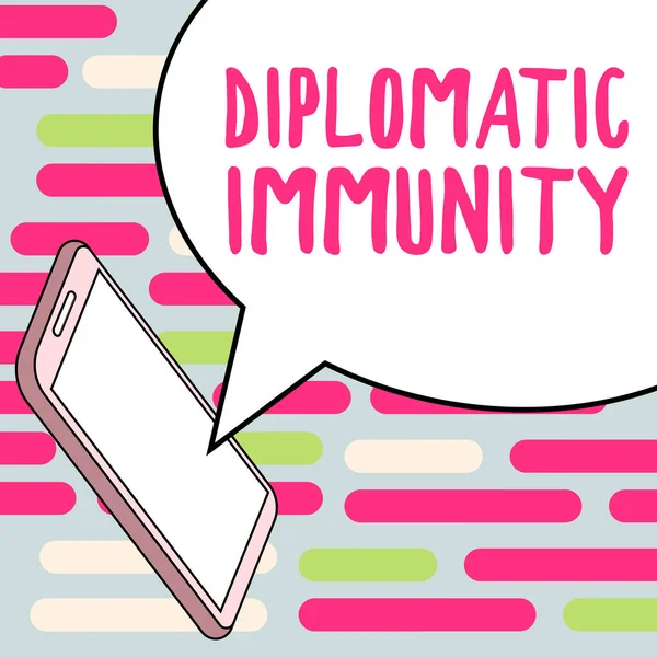Text Som Visar Inspiration Diplomatisk Immunitet Affärsidé Juridik Som Ger — Stockfoto