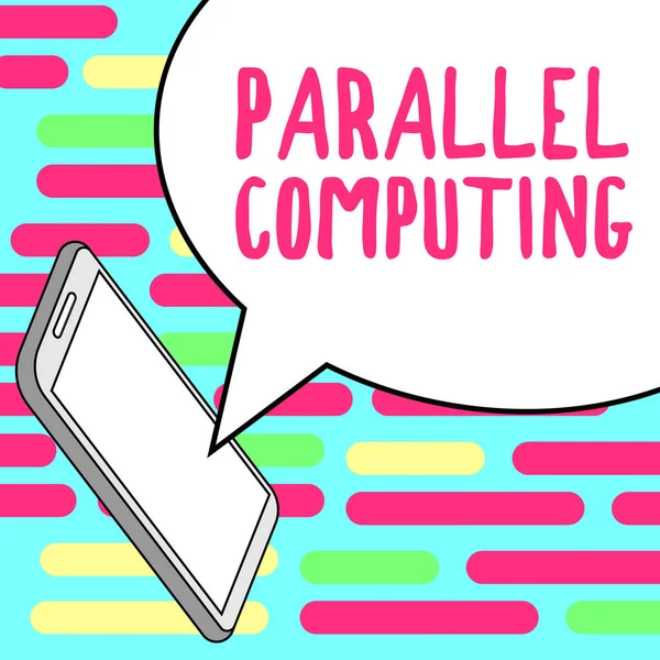 Inspiration Som Visar Tecken Parallell Computing Internet Koncept Samtidig Beräkning — Stockfoto