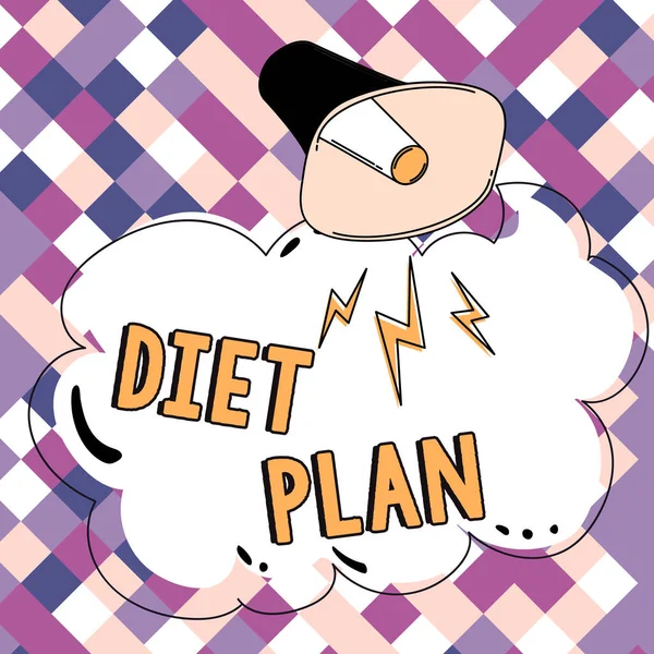 Handschrifttekst Dieetplan Word Use Specific Intake Nutrition Health Management Reasons — Stockfoto