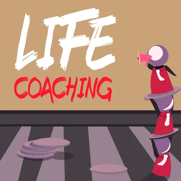 Conceptual Display Life Coaching Conceptual Photo Improve Lives Challenges Encourages — 스톡 사진