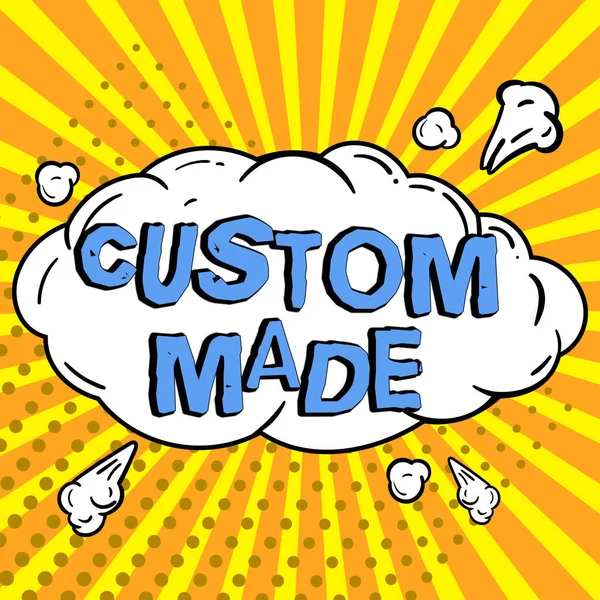 Handschrift Zeichen Custom Made Geschäftsidee Etwas Getan Wird Für Bestimmte — Stockfoto
