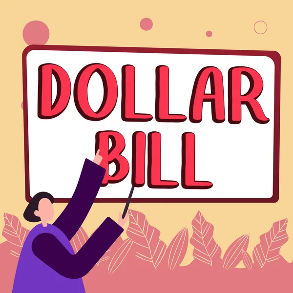 Inspiracja Pokazując Znak Dolar Bill Conceptual Zdjęcie Kawałek Papieru Pieniędzy — Zdjęcie stockowe