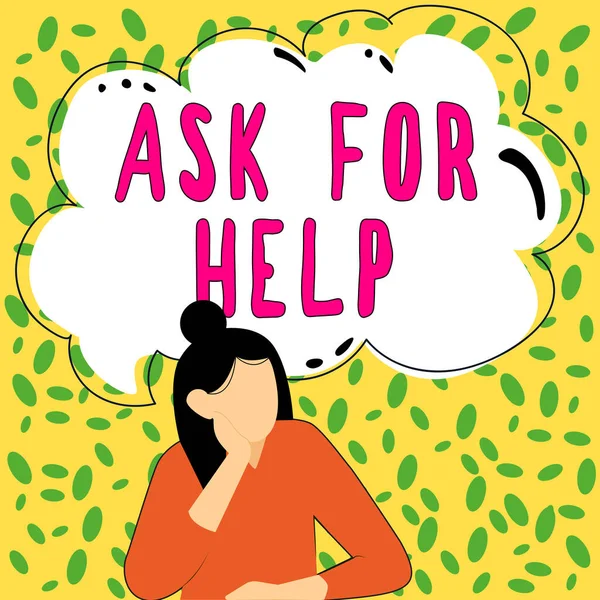 Konceptvisning Fråga Efter Hjälp Företagsöversikt Begäran Hjälp Som Behövs Professionell — Stockfoto