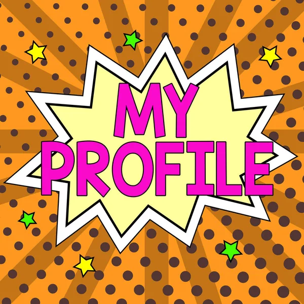 Conceptuele Titel Mijn Profiel Internet Concept Record Van Persoonlijke Informatie — Stockfoto