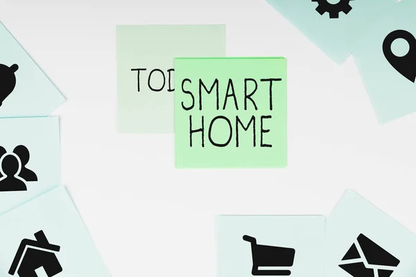 Text Showing Inspiration Smart Home Internet Concept Automation System Control — Fotografia de Stock