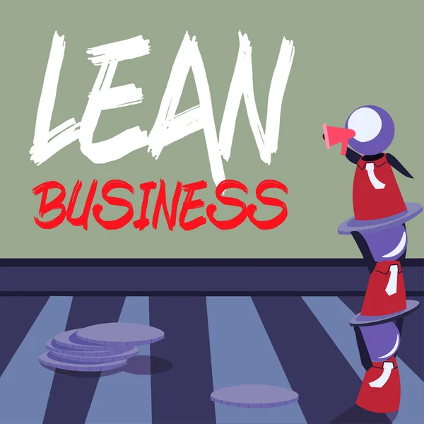 Κείμενο Γραφής Lean Business Business Overview Improvement Waste Minimization Χωρίς — Φωτογραφία Αρχείου