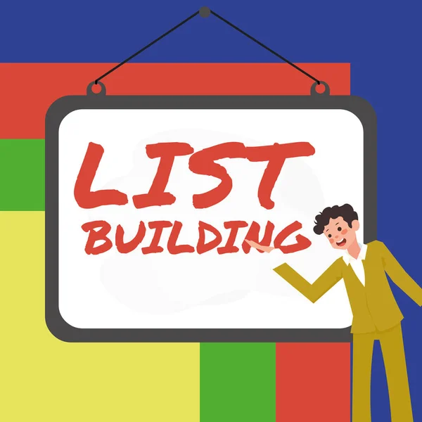 Podepsat Zobrazení List Building Word Pro Databázi Osob Které Můžete — Stock fotografie