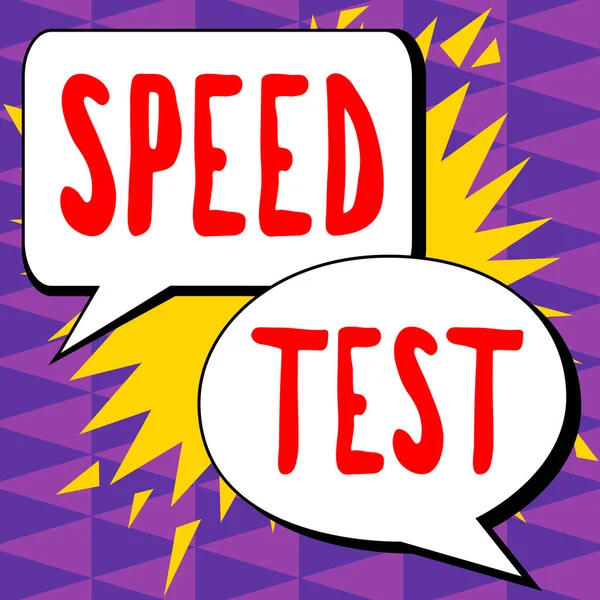 Podpis Tekstowy Przedstawiający Speed Test Przegląd Biznesowy Test Psychologiczny Dla — Zdjęcie stockowe