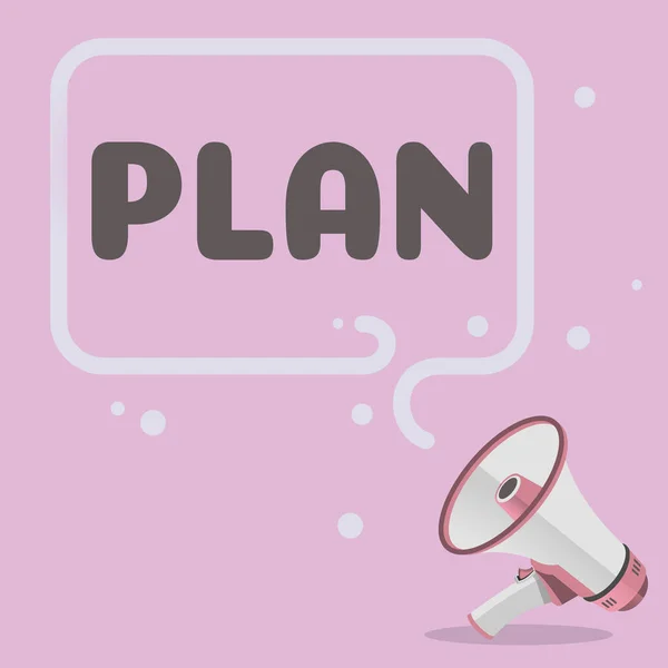 Podepsat Zobrazování Plánu Word Start Podrobného Návrhu Dělat Nebo Něčeho — Stock fotografie