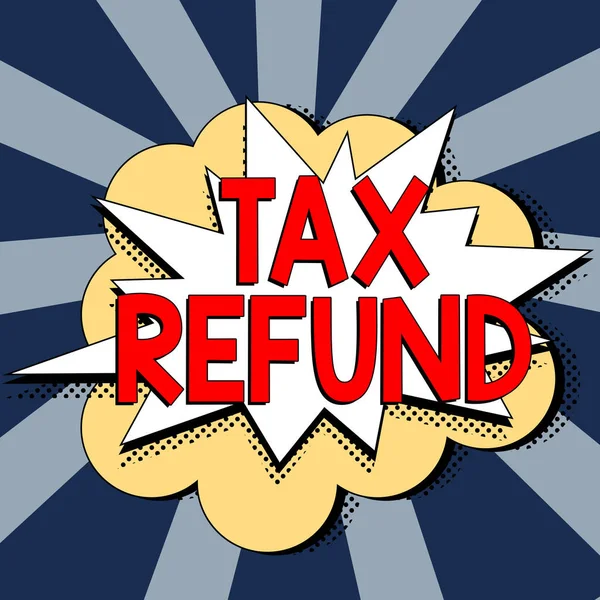 Handwriting Text Tax Refund Word Applied Money Liability Less Paid — 스톡 사진