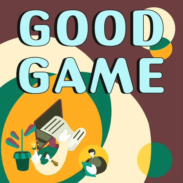 Tekst Met Inspiratie Good Game Word Written Term Frequent Gebruikt — Stockfoto