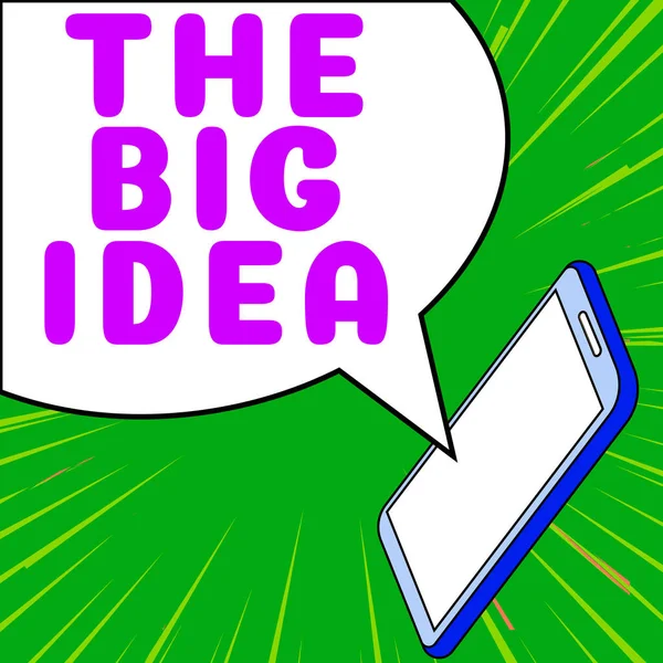 Sign Displaying Big Idea Business Overview Have Successful Idea Smart — Foto de Stock