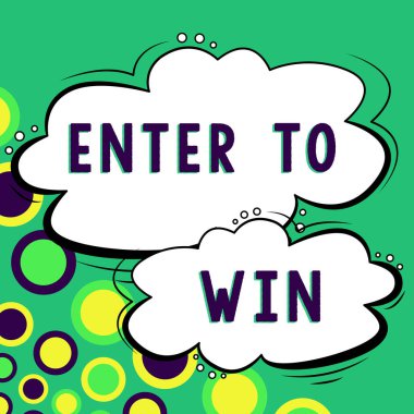 Kavramsal görünüm Kazanmak İçin Girin, İnternet Konsepti ödül veya kazanma şansı karşılığında bir şey takas ediyor