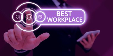 Yüksek Tazminatsız Stres ile çalışmak için En İyi İş yeri, İş yaklaşımı İdeal şirketini sunan metin başlığı