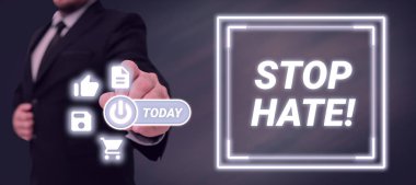 El yazısı: Nefreti Durdur, Kavramsal Fotoğraf Diğerlerine yönelik agresif baskı ve sindirmeyi önle